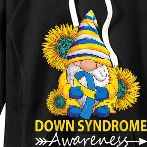 Down Syndrome Awareness  Gnome Down Right Perfect T21 kid Women's Fleece Hoodie