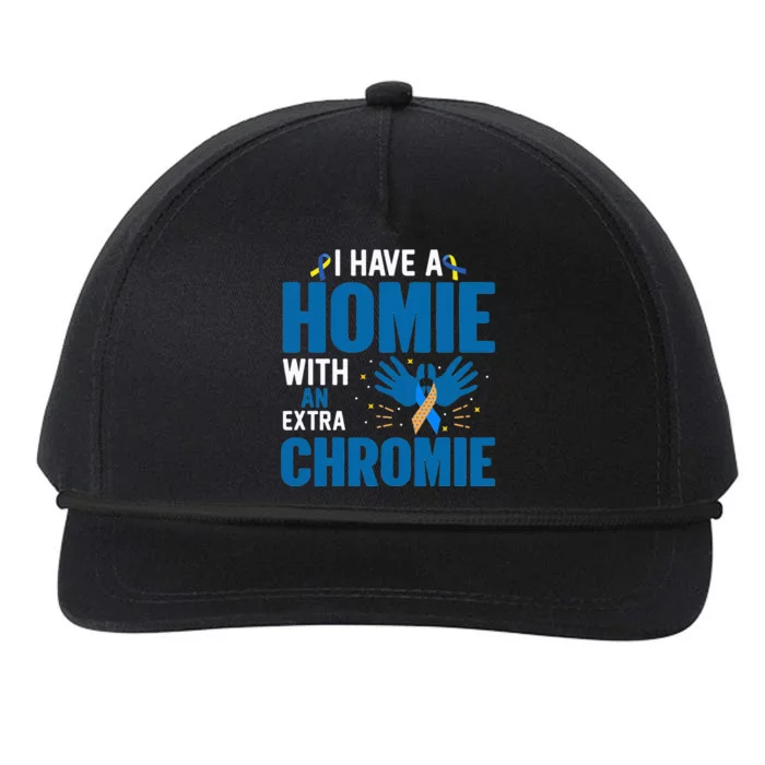 Down Syndrome Awareness Homie With Extra Chromie Snapback Five-Panel Rope Hat