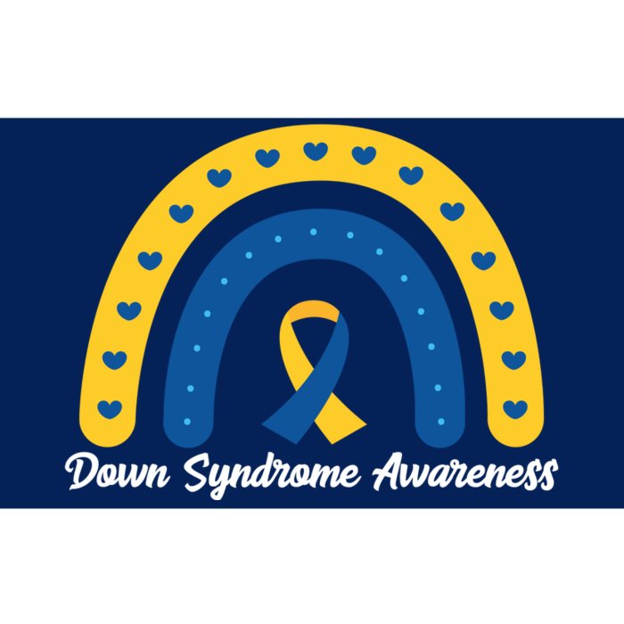 Down Syndrome Awareness Rainbow Ribbon Bumper Sticker