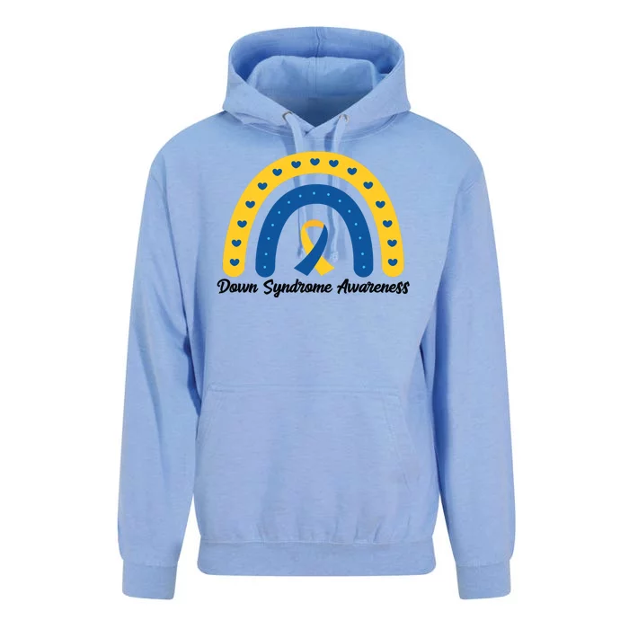 Down Syndrome Awareness Rainbow Ribbon Unisex Surf Hoodie