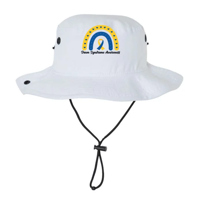 Down Syndrome Awareness Rainbow Ribbon Legacy Cool Fit Booney Bucket Hat