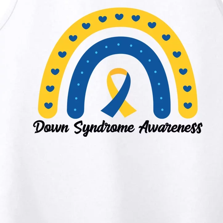 Down Syndrome Awareness Rainbow Ribbon Performance Tank