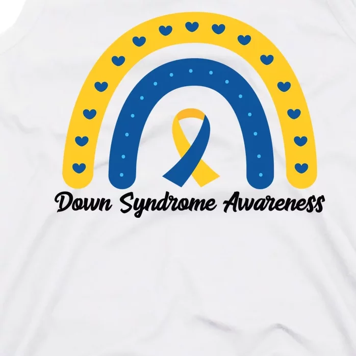 Down Syndrome Awareness Rainbow Ribbon Tank Top