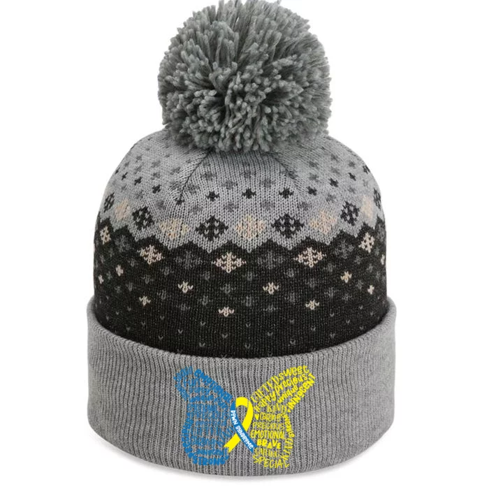 Down Syndrome Awareness Butterfly The Baniff Cuffed Pom Beanie