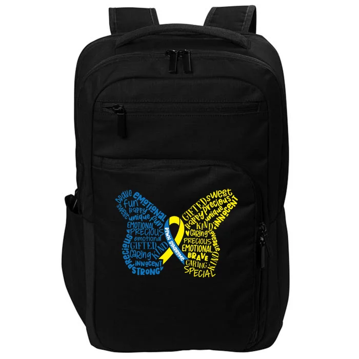 Down Syndrome Awareness Butterfly Impact Tech Backpack