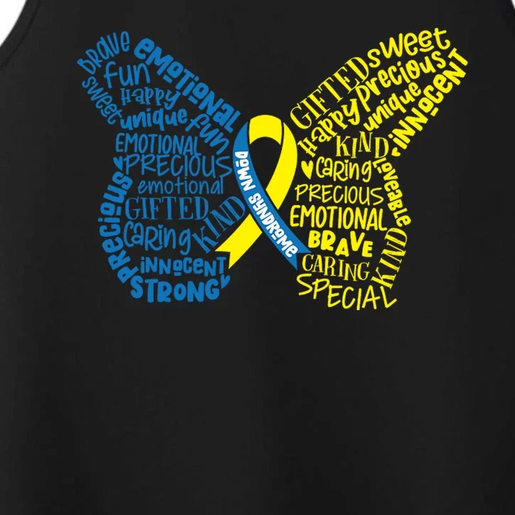 Down Syndrome Awareness Butterfly Performance Tank