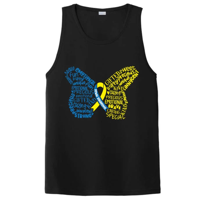 Down Syndrome Awareness Butterfly Performance Tank