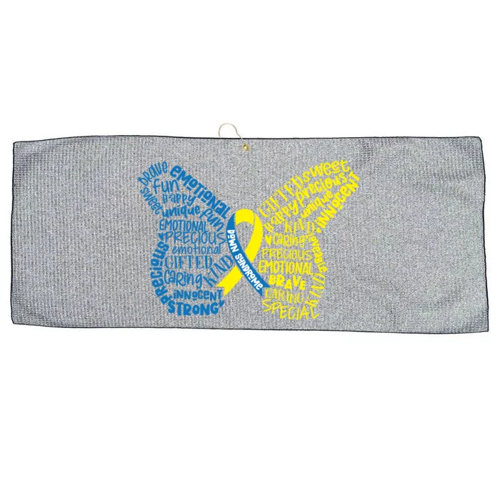 Down Syndrome Awareness Butterfly Large Microfiber Waffle Golf Towel