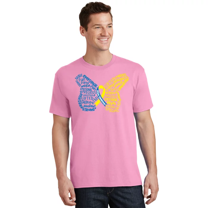 Down Syndrome Awareness Butterfly T-Shirt