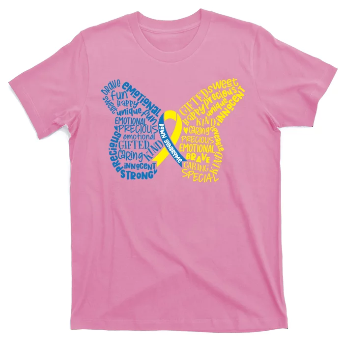 Down Syndrome Awareness Butterfly T-Shirt