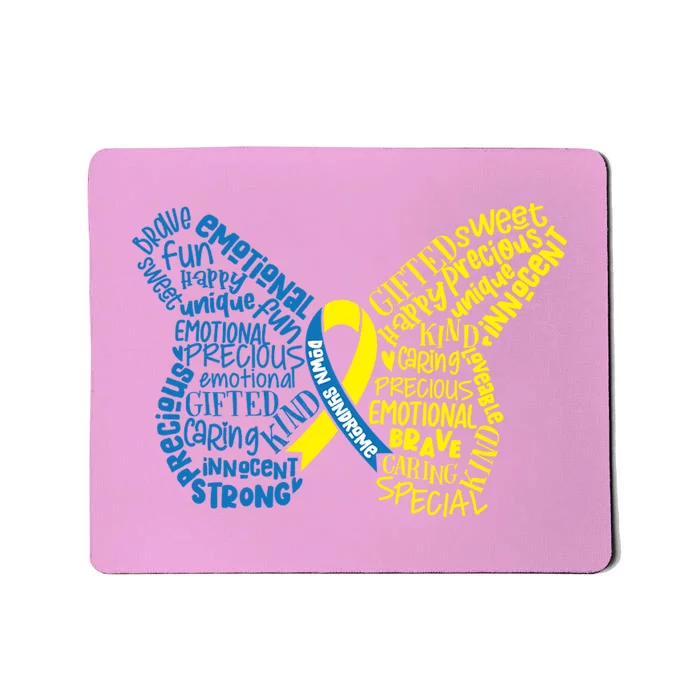 Down Syndrome Awareness Butterfly Mousepad