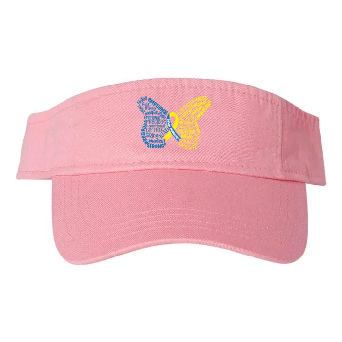 Down Syndrome Awareness Butterfly Valucap Bio-Washed Visor