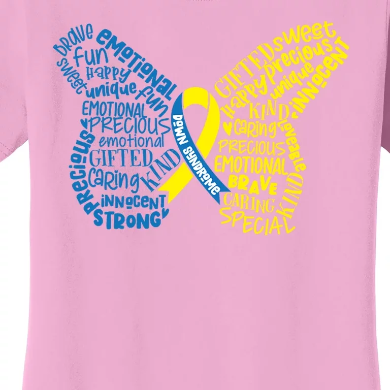 Down Syndrome Awareness Butterfly Women's T-Shirt