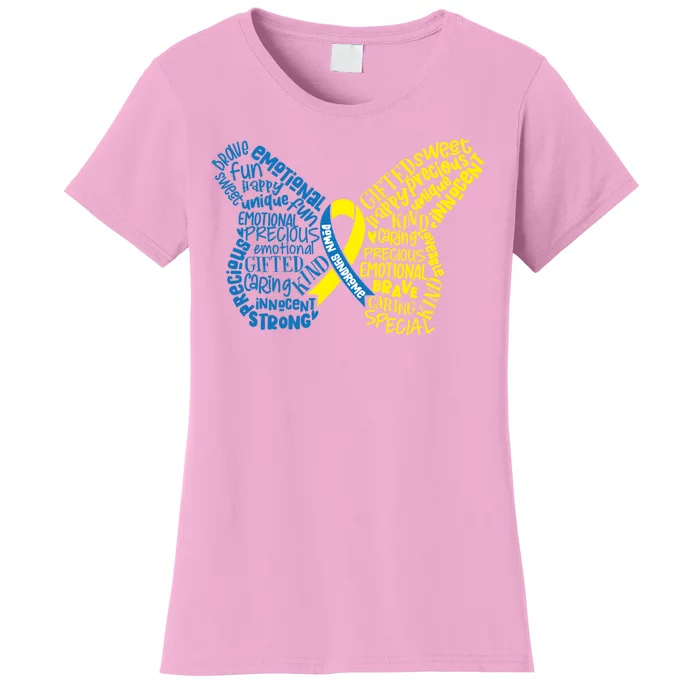 Down Syndrome Awareness Butterfly Women's T-Shirt