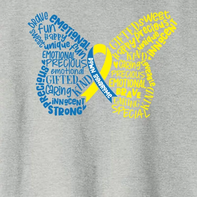 Down Syndrome Awareness Butterfly Women's Crop Top Tee