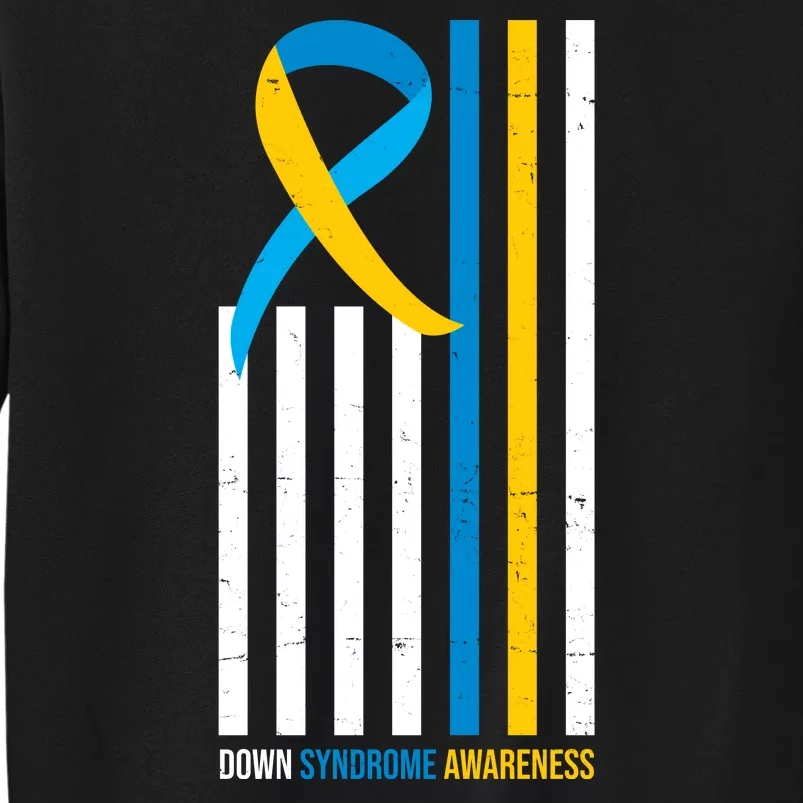 Down Syndrome Awareness Ribbon Flag Sweatshirt