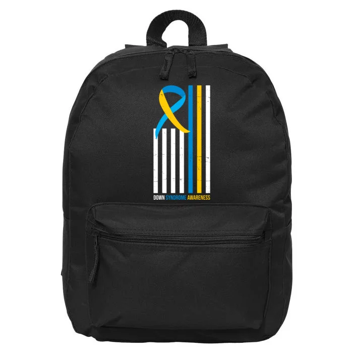 Down Syndrome Awareness Ribbon Flag 16 in Basic Backpack