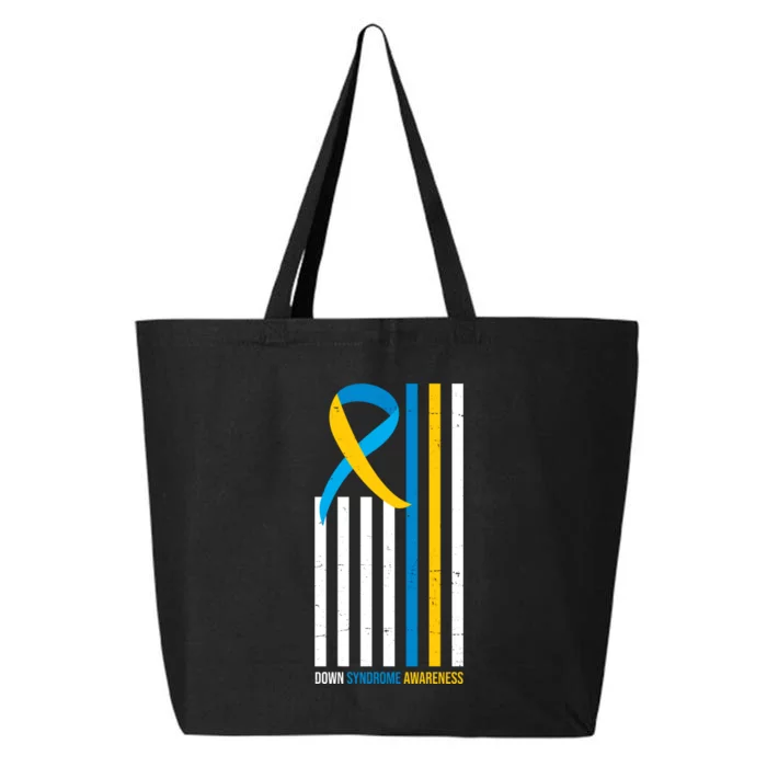 Down Syndrome Awareness Ribbon Flag 25L Jumbo Tote