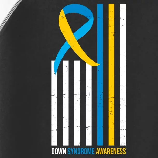 Down Syndrome Awareness Ribbon Flag Toddler Fine Jersey T-Shirt