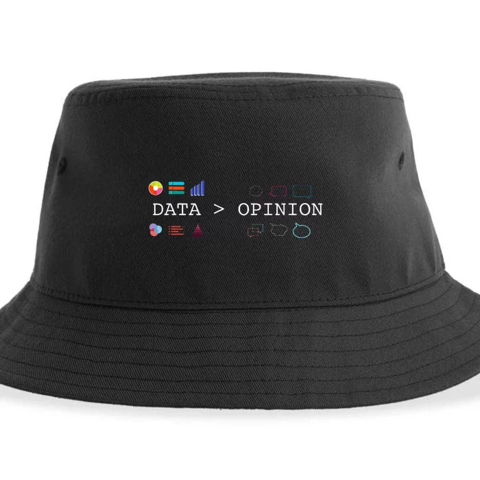 Data Science And Statistics Data Is Greater Than Opinion Sustainable Bucket Hat