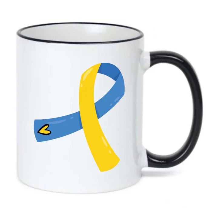 Down Syndrome Awareness Ribbon Black Color Changing Mug