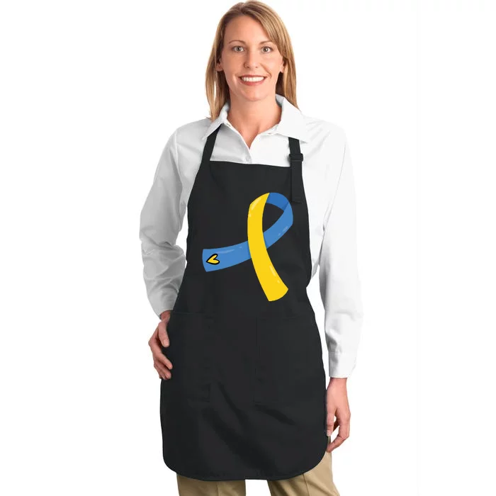 Down Syndrome Awareness Ribbon Full-Length Apron With Pocket