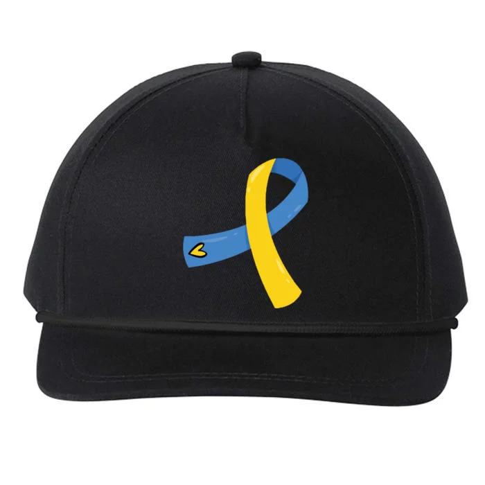 Down Syndrome Awareness Ribbon Snapback Five-Panel Rope Hat