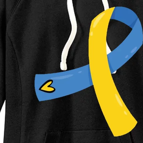 Down Syndrome Awareness Ribbon Women's Fleece Hoodie