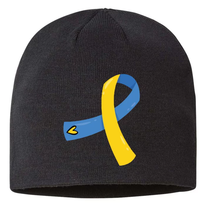 Down Syndrome Awareness Ribbon 8 1/2in Sustainable Knit Beanie