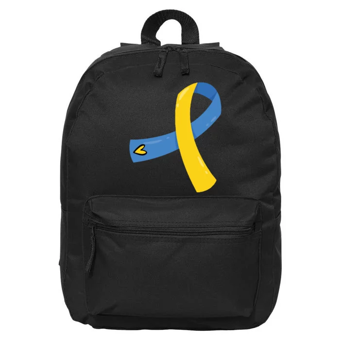 Down Syndrome Awareness Ribbon 16 in Basic Backpack