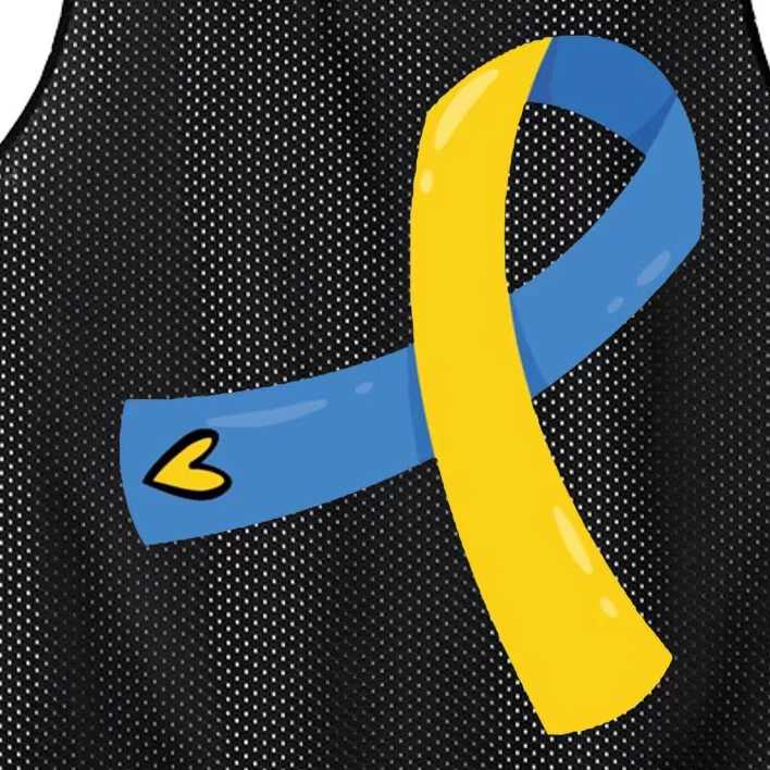 Down Syndrome Awareness Ribbon Mesh Reversible Basketball Jersey Tank