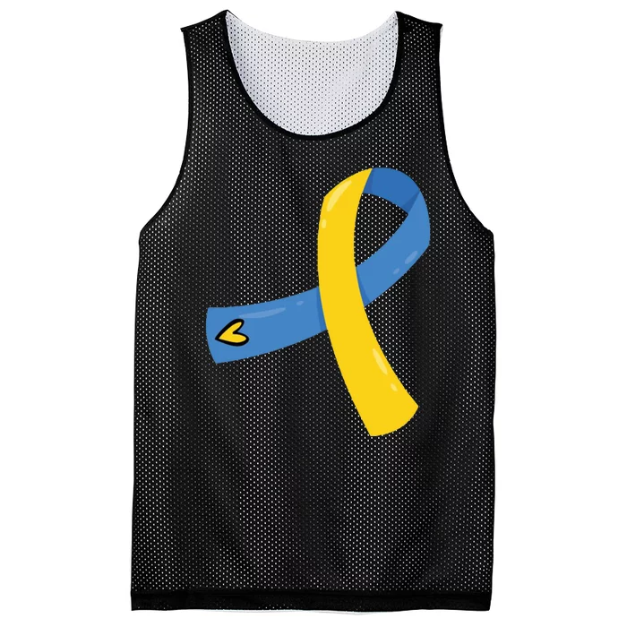 Down Syndrome Awareness Ribbon Mesh Reversible Basketball Jersey Tank