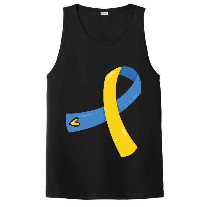 Down Syndrome Awareness Ribbon Performance Tank