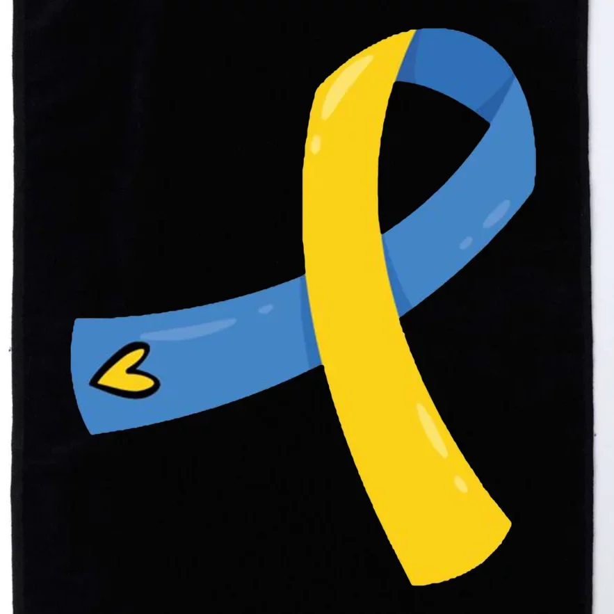 Down Syndrome Awareness Ribbon Platinum Collection Golf Towel