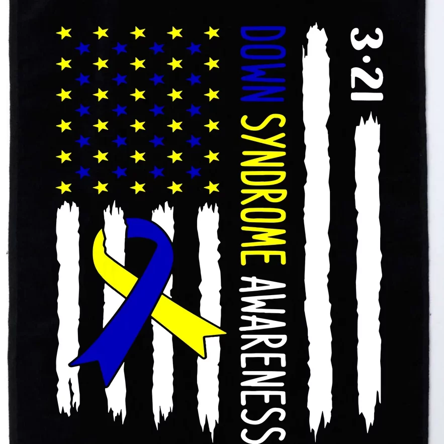 Down Syndrome Awareness Us Flag Trisomy 21 Platinum Collection Golf Towel