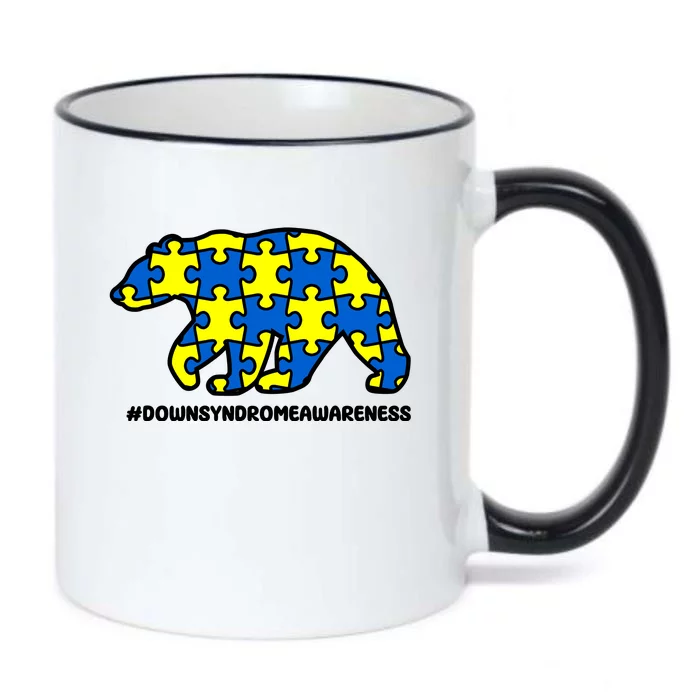 Down Syndrome Awareness Bear Black Color Changing Mug