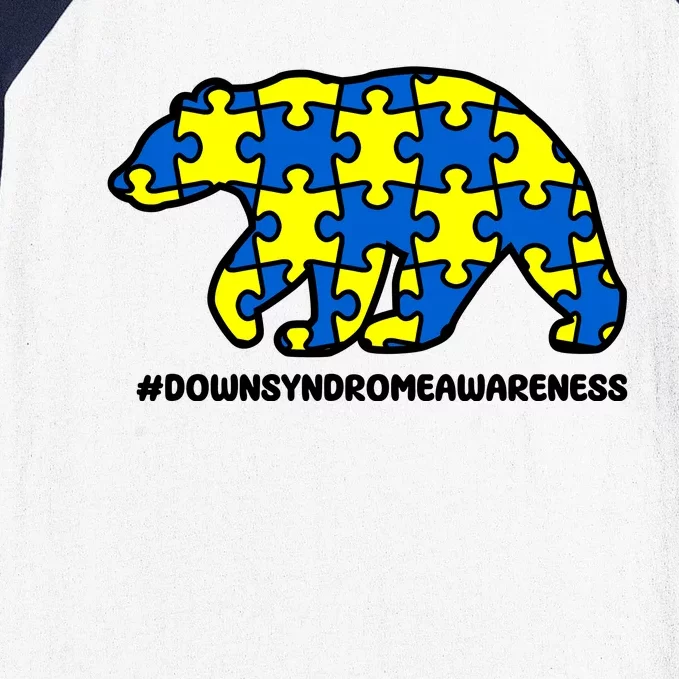 Down Syndrome Awareness Bear Baseball Sleeve Shirt