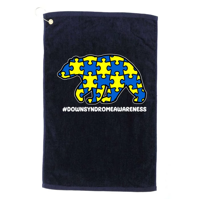 Down Syndrome Awareness Bear Platinum Collection Golf Towel