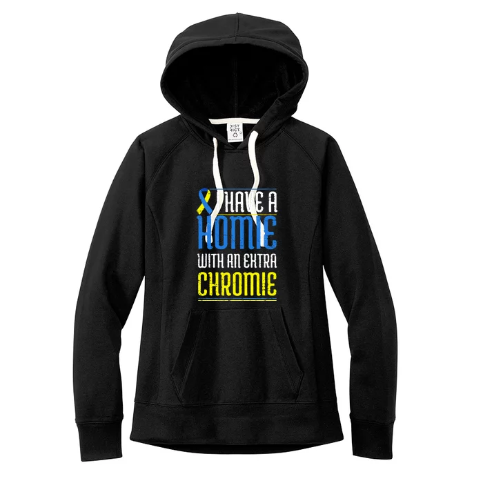 Down Syndrome Awareness, Funny Trisomy 21 Friends Gift Women's Fleece Hoodie