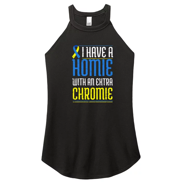 Down Syndrome Awareness, Funny Trisomy 21 Friends Gift Women’s Perfect Tri Rocker Tank