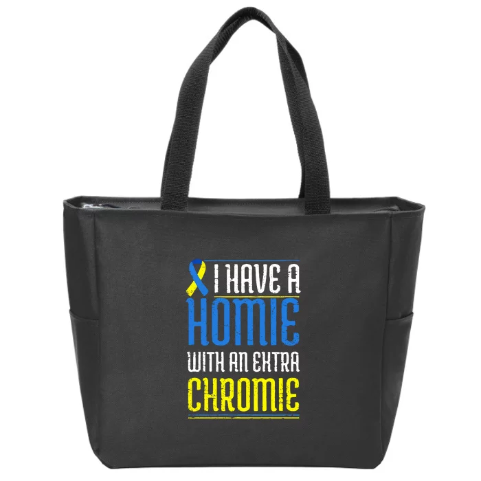 Down Syndrome Awareness, Funny Trisomy 21 Friends Gift Zip Tote Bag