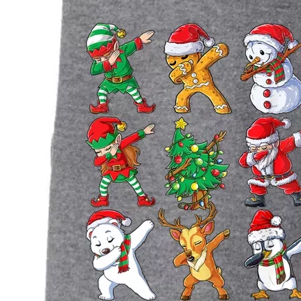 Dabbing Santa And Friends Meaningful Gift Cute Christmas Santa Dabbing Cute Gift Doggie 3-End Fleece Hoodie