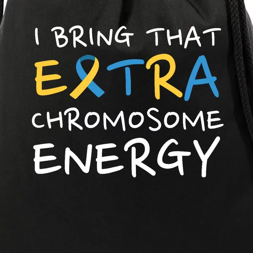 Down Syndrome Awareness Extra Chromosome Drawstring Bag