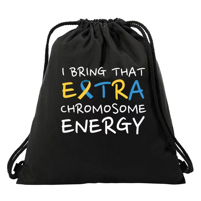 Down Syndrome Awareness Extra Chromosome Drawstring Bag