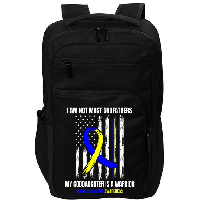 Down Syndrome Awareness Godfather Goddaughter American Flag Impact Tech Backpack