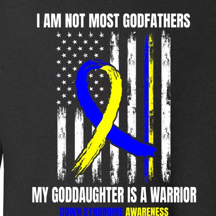 Down Syndrome Awareness Godfather Goddaughter American Flag Toddler Sweatshirt