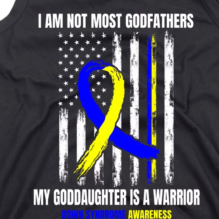 Down Syndrome Awareness Godfather Goddaughter American Flag Tank Top