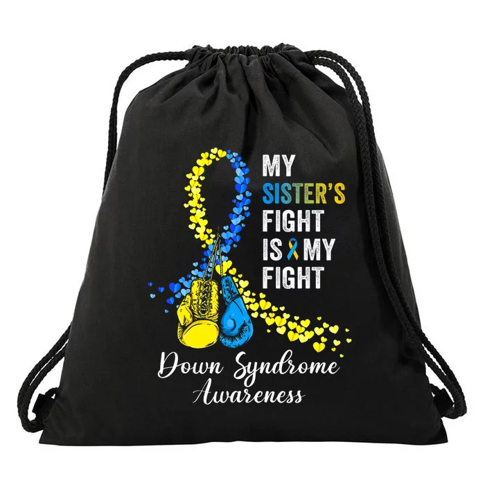 Down Syndrome Awareness Godfather Goddaughter American Flag Drawstring Bag