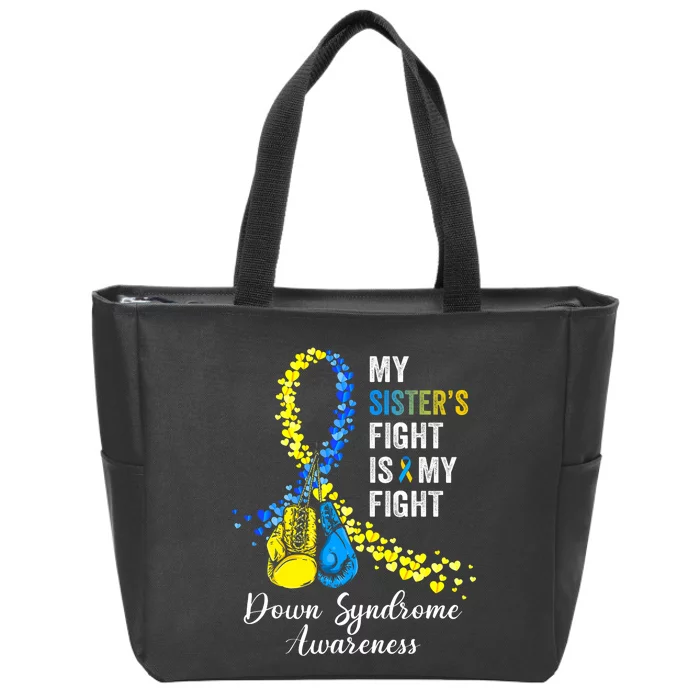 Down Syndrome Awareness Godfather Goddaughter American Flag Zip Tote Bag