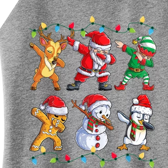 Dabbing Santa And Friends Gift Cute Christmas Santa Dabbing Great Gift Women’s Perfect Tri Rocker Tank